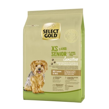 SELECT GOLD Sensitive XS Senior Jagnięcina i ryż 1 kg