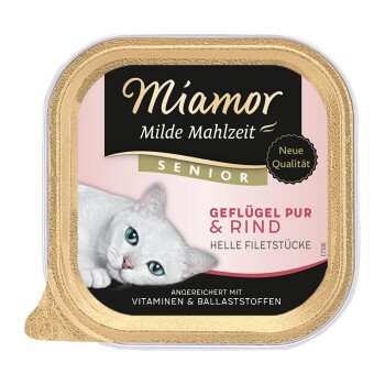 Miamor Milde Mahlzeit Senior Drób i wołowina 16x100 g