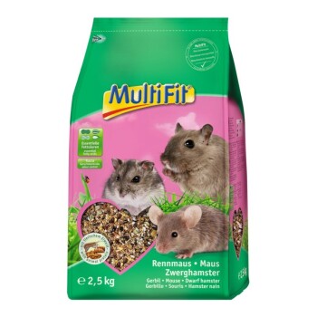 MultiFit Pokarm dla gryzoni dla myszy, myszoskoczków i chomiczników 2,5 kg