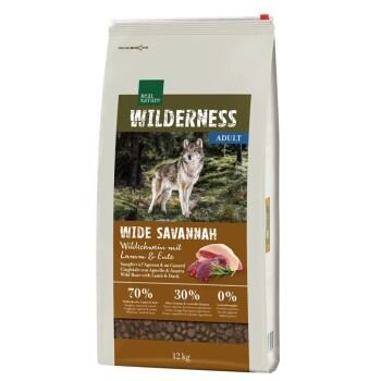 REAL NATURE WILDERNESS Wide Savannah z dzikiem, jagnięciną i kaczką 12 kg