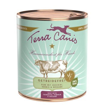 Terra Canis Getreidefrei Adult 6 x 800 g Wołowina z cukinią, dynią i oregano