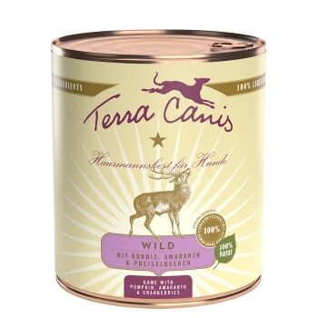 Terra Canis Classic Adult 6 x 800 g Dziczyzna z dynią, makaronem pełnoziarnistym i brusznicą
