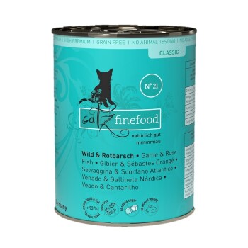 Catz finefood mokra karma dla kota Classic Adult Nr 21 Dziczyzna i karmazyn 6x400 g