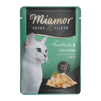 Miamor Feine Filets w galarecie Tuńczyk z warzywami 24x100 g