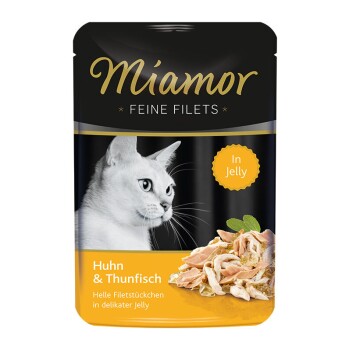 Miamor Feine Filets w galarecie Kurczak i tuńczyk 24x100 g