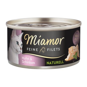 Miamor Feine Filets Naturelle w sosie własnym Kurczak i szynka 24x80 g