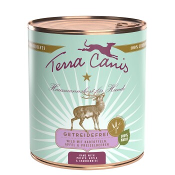 Terra Canis Getreidefrei Adult 6 x 800 g Dziczyzna z ziemniakami, jabłkami i brusznicą