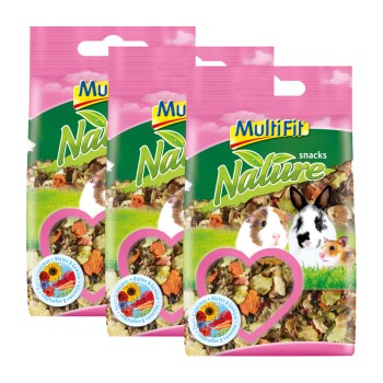 MultiFit Przekąski Nature Kwiaty i warzywa 3x100g