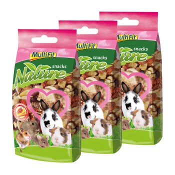 MultiFit Przekąski Nature Owoce i warzywa 3x100g