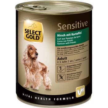 SELECT GOLD Sensitive mokra karma dla dorosłych Jelenina z ziemniakami 6x800 g