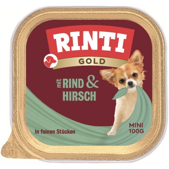 RINTI Gold Mini 16x100g Jelenina i wołowina
