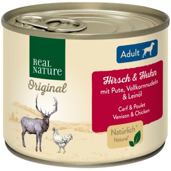 REAL NATURE ADULT Jeleń i kurczak 6x200 g