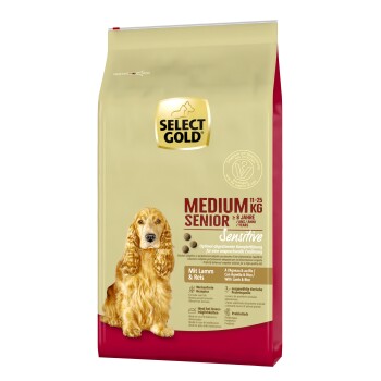 SELECT GOLD Sensitive Senior Medium Jagnięcina i ryż 12 kg