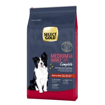 SELECT GOLD Complete Medium Adult Wołowina 12 kg