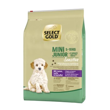 SELECT GOLD Sensitive Mini Junior Jagnięcina/Łosoś/Ziemniaki 4 kg