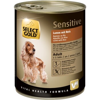 SELECT GOLD Sensitive mokra karma dla dorosłych Jagnięcina z ryżem 6x800 g