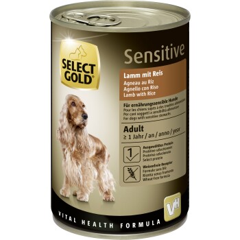 SELECT GOLD mokra karma dla psa Sensitive Adult Jagnięcina z ryżem 6x400 g