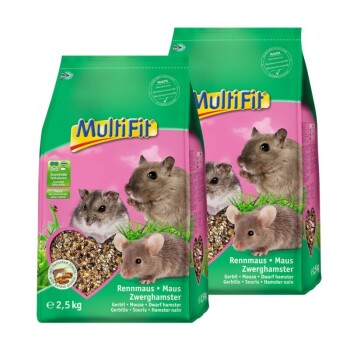 MultiFit Pokarm dla gryzoni dla myszy, myszoskoczków i chomiczników 2x2,5 kg
