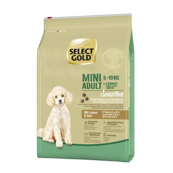 SELECT GOLD Sensitive Mini Adult Jagnięcina z ryżem 4 kg