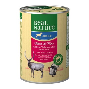 REAL NATURE ADULT Jeleń i kurczak 6x400 g
