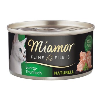 Miamor Feine Filets Naturelle w sosie własnym Tuńczyk bonito 24x80 g