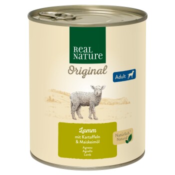 REAL NATURE ADULT Jagnięcina z ziemniakami 6x800 g