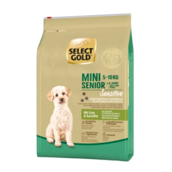 SELECT GOLD Sensitive Mini Senior Kaczka z ziemniakami 4 kg