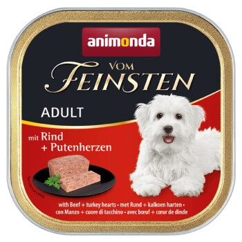 animonda Vom Feinsten Adult 22 x 150 g Wołowina i serca indycze