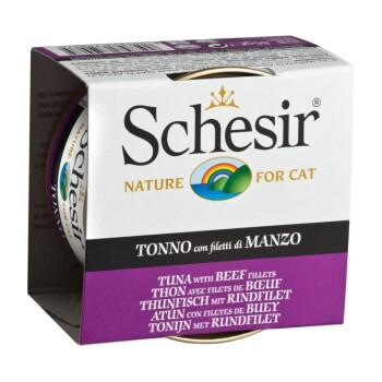 Schesir Galaretka 24 × 85 g Tuńczyk z filetem wołowym