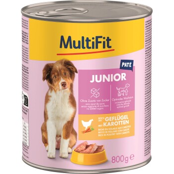 MultiFit Junior Pate Drób z marchewką 6x800 g
