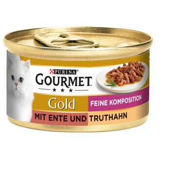 GOURMET Gold Wyborna kompozycja 12 x 85 g Kaczka i indyk