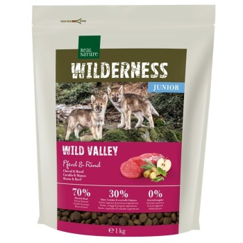 REAL NATURE Wilderness Junior Wild Valley Konina i wołowina 1 kg