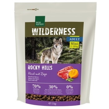 REAL NATURE Wilderness Mini Rocky Hills Wołowina i koźlina 1 kg