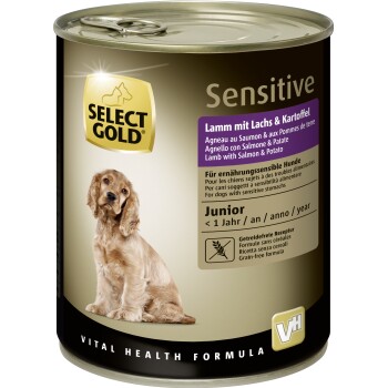 SELECT GOLD Sensitive Junior Jagnięcina z łososiem i ziemniakami 6x800 g