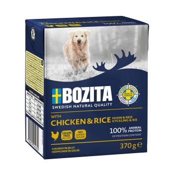 BOZITA Naturals Kawałki w galarecie 6 x 370 g Kurczak i ryż