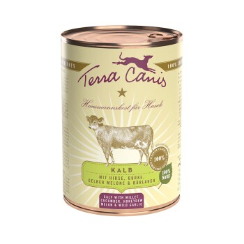Terra Canis Classic Adult 6 x 400 g Cielęcina z prosem, ogórkiem, melonem miodowym i czosnkiem niedźwiedzim