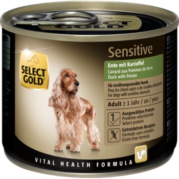 SELECT GOLD mokra karma dla psa Sensitive Adult Kaczka z ziemniakami 6x200 g
