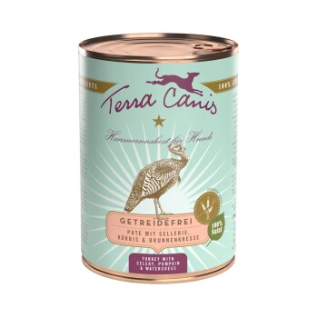 Terra Canis Getreidefrei Adult 6 x 400 g Indyk z selerem, dynią i rukwią wodną