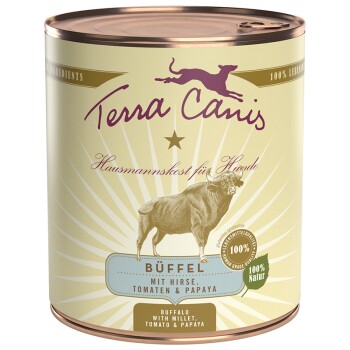 Terra Canis Classic Adult 6 x 800 g Bawół z prosem, pomidorami i papają