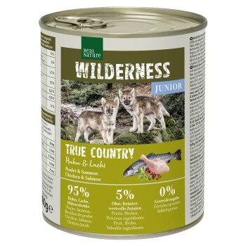 REAL NATURE WILDERNESS Junior True Country kurczak i łosoś 6x800 g