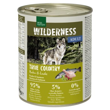 REAL NATURE WILDERNESS Adult True Country kurczak i łosoś 6x800 g
