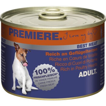 PREMIERE Best Meat Adult Serca drobiowe 6x185 g