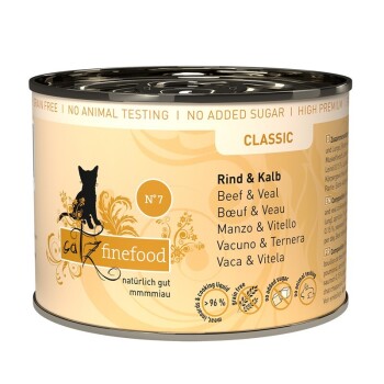 Catz finefood mokra karma dla kota Classic Adult Nr 7 Wołowina i cielęcina 6x200 g