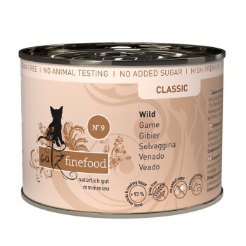 Catz finefood mokra karma dla kota Classic Adult Nr 9 Dziczyzna 6x200 g