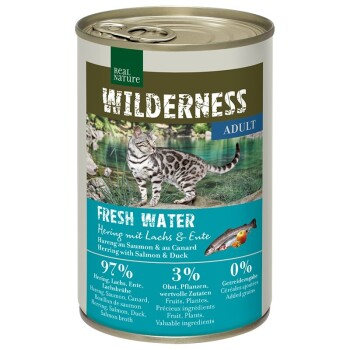 REAL NATURE WILDERNESS Adult Śledź słodkowodny z łososiem i kaczką 6x400 g