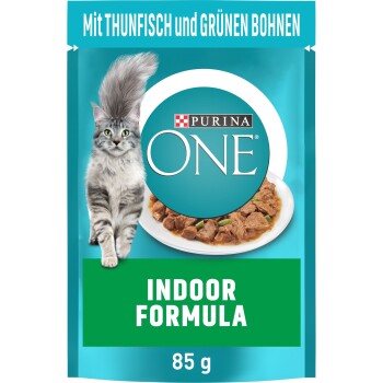 Purina ONE Indoor Formula z tuńczykiem i fasolką szparagową 26 × 85 g