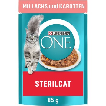 Purina ONE Sterilcat 26 × 85 g Z łososiem i marchewką