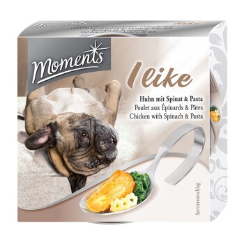 MOMENTS Pies I like (kurczak ze szpinakiem i makaronem) 10 x 125 g
