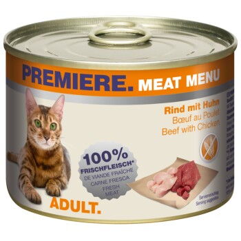 PREMIERE Meat Menu Adult Wołowina i kurczak 6x200 g