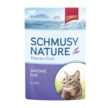 Schmusy Nature Sea Fresh mokra karma dla kota Adult w galaretce Czysta sardynka 24x100 g